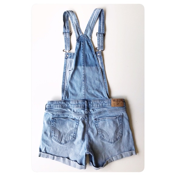 Hollister Shortalls Denim Jean Distressed Overalls - Picture 5 of 13